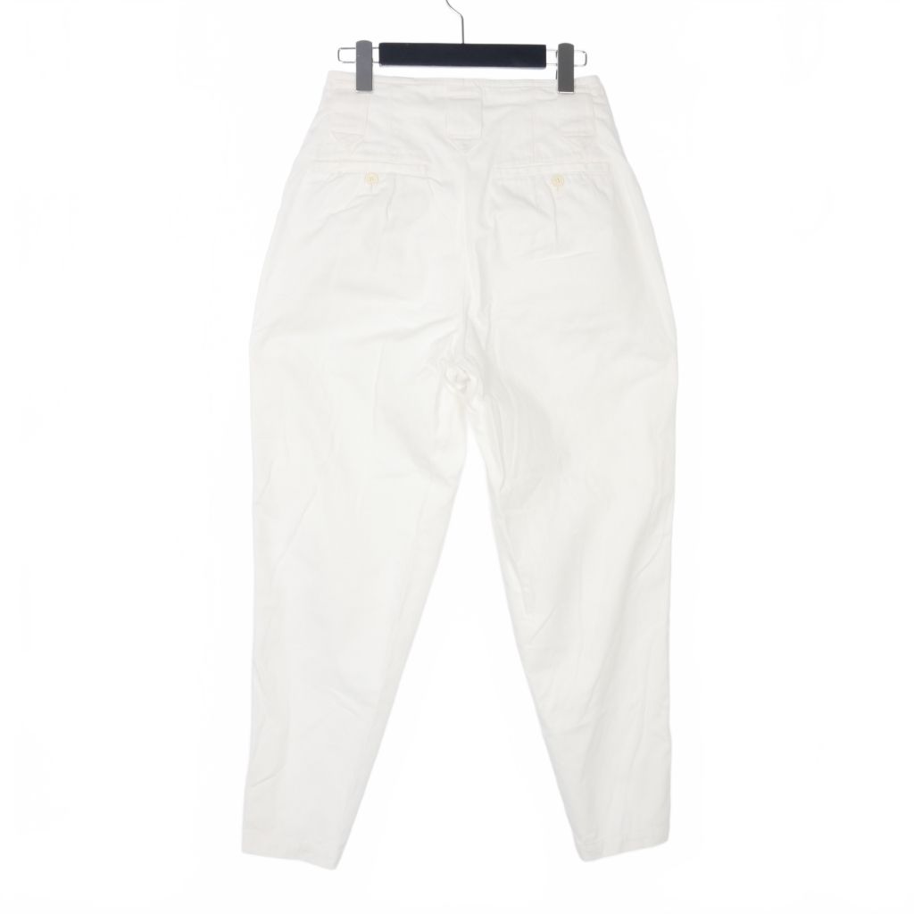 イッセイミヤケ ISSEY MIYAKE I.S イッセイスポーツ 90s チノパンツ テーパードデニム 9号 Mサイズ 白 ホワイト RG41577