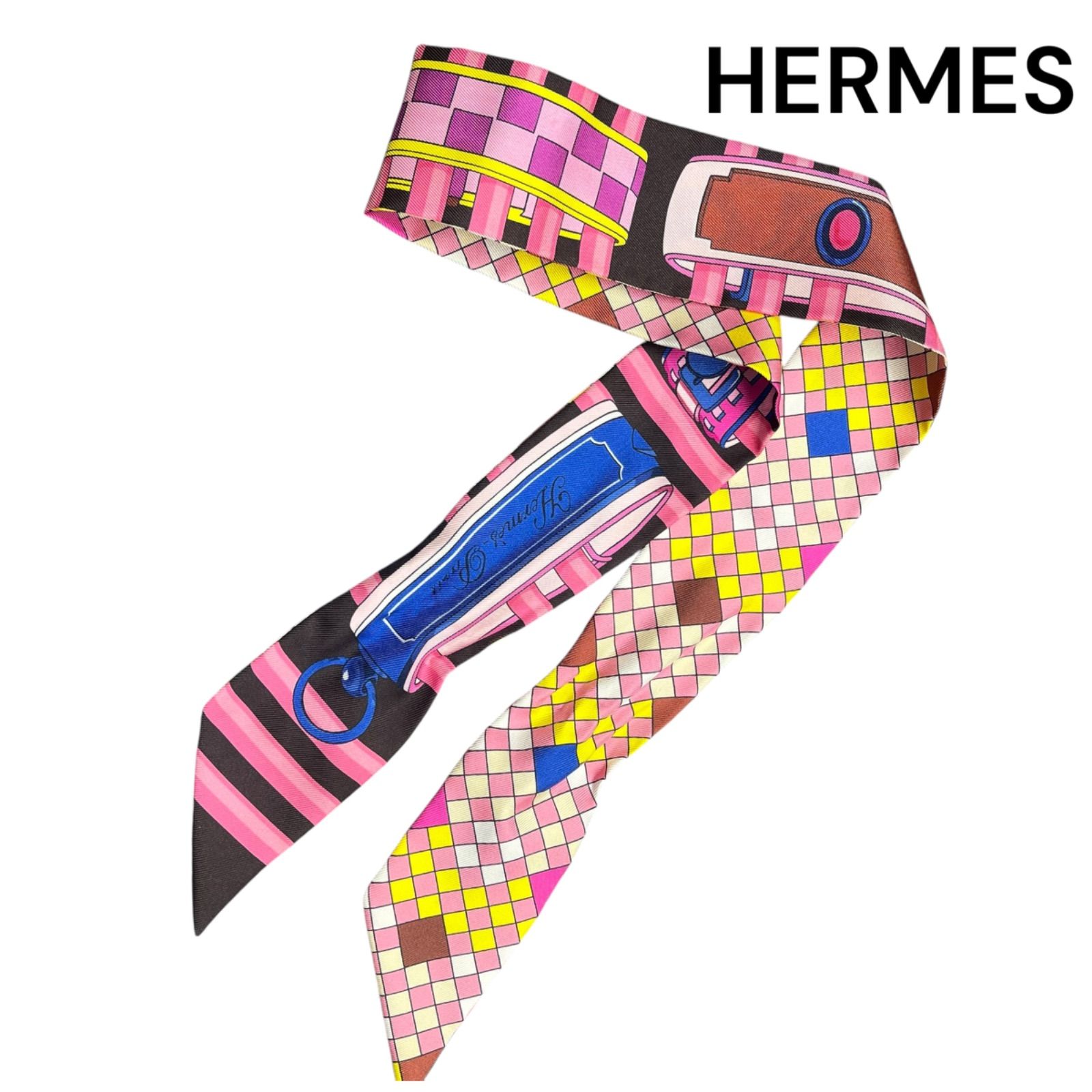 ● エルメス HERMES ツイリー コリエドシアン リミックス スカーフ シルク レディース 5D447