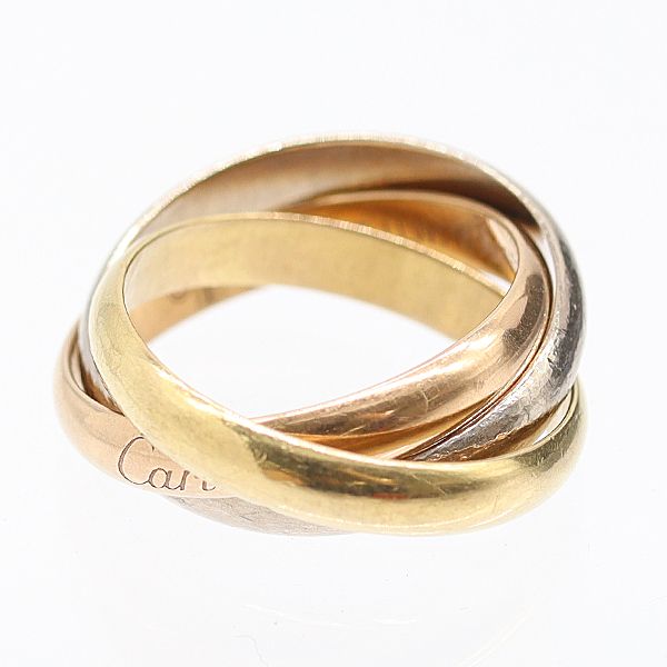 カルティエ トリニティリング 750 YG×PG×WG 9.2g 55 LLW116 ジュエリー 0097020 10NBT AKO ABC