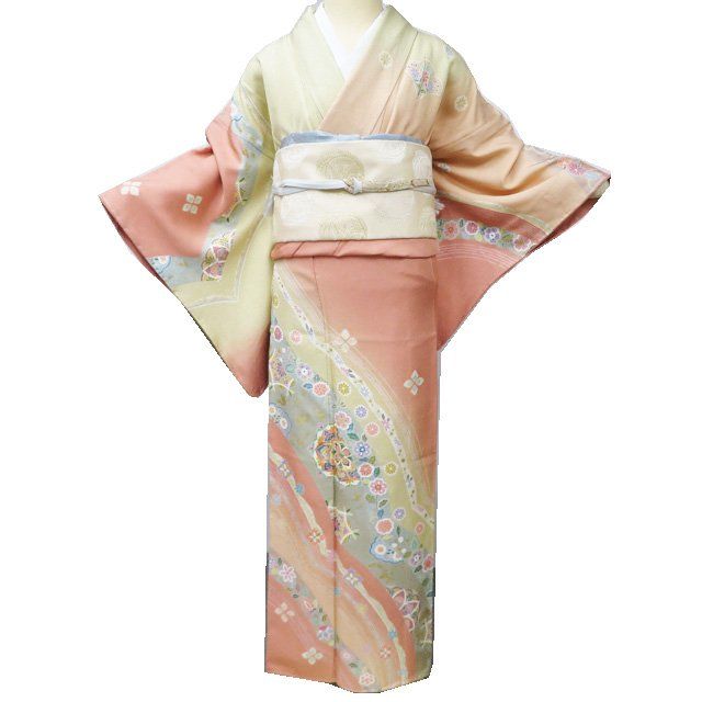 平和屋着物○訪問着 紬地 手描き 信奈乃 反端付き 正絹 逸品