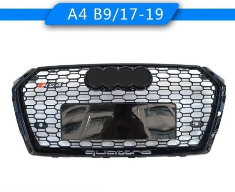 アウディA4 B9 RS4グリルネット2017 2019年式フロントバンパーABSメッシュグリル改造パーツです