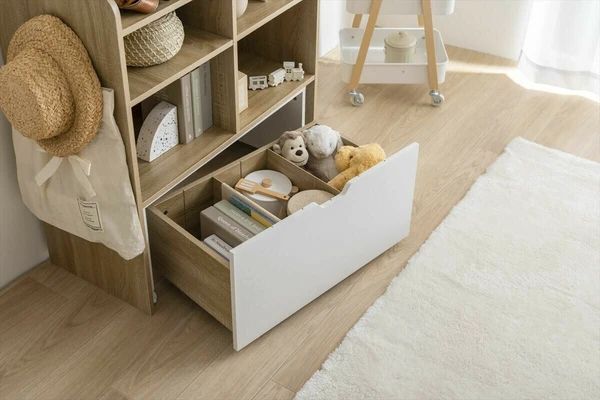 技術 幅80cm マルチ収納 デスク付き ランドセルラック 入園 入学 準備 机 ワゴン シンプル 北欧風 韓国風 インテリア 家具 【最安値】