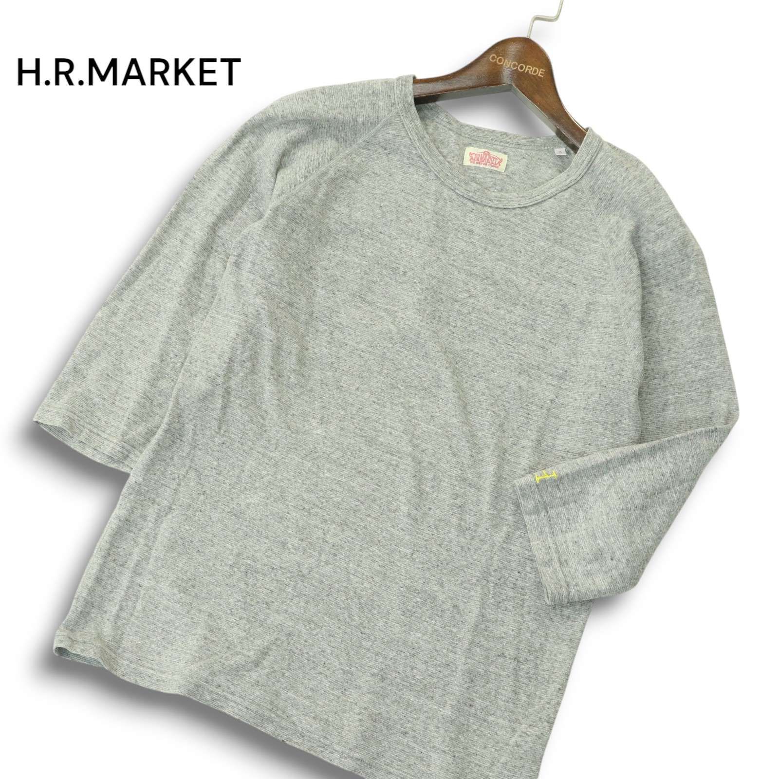 H.R.MARKET ハリウッドランチマーケット H刺繍☆ 7分袖 H.R.MARKET ハリウッドランチマーケット H刺繍☆ 7分袖