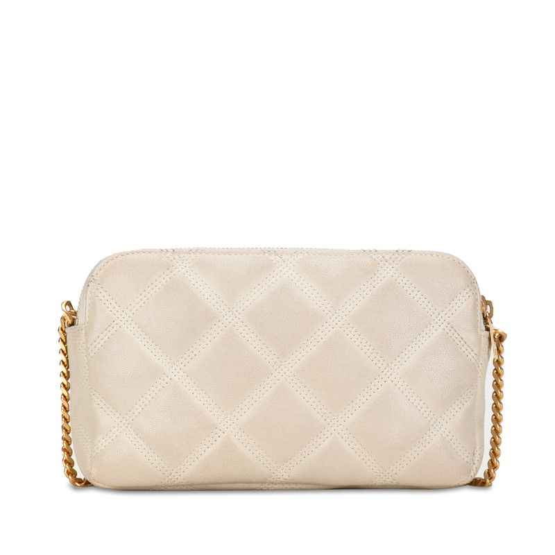 サンローラン ベッキー YSLロゴ ダブルジップ 斜め掛け チェーン