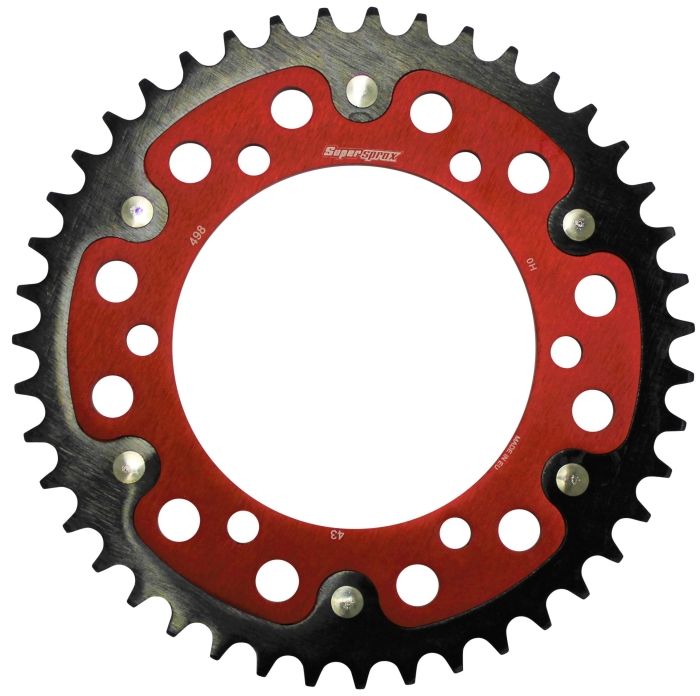 3営業日で発送 スーパースプロックス Supersprox SPX REAR STEALTH 498-43T RED