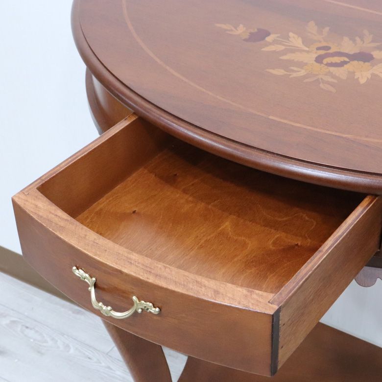 電話台 花台 フラワースタンド イタリア調 象篏 イタリア 家具 象嵌