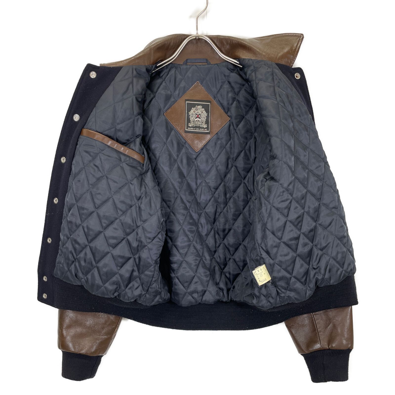 VAN JACKET ヴァンジャケット JW-17504 ネイビー×ブラウン VAN JACKET ヴァンジャケット JW-17504 ネイビー×ブラウン
