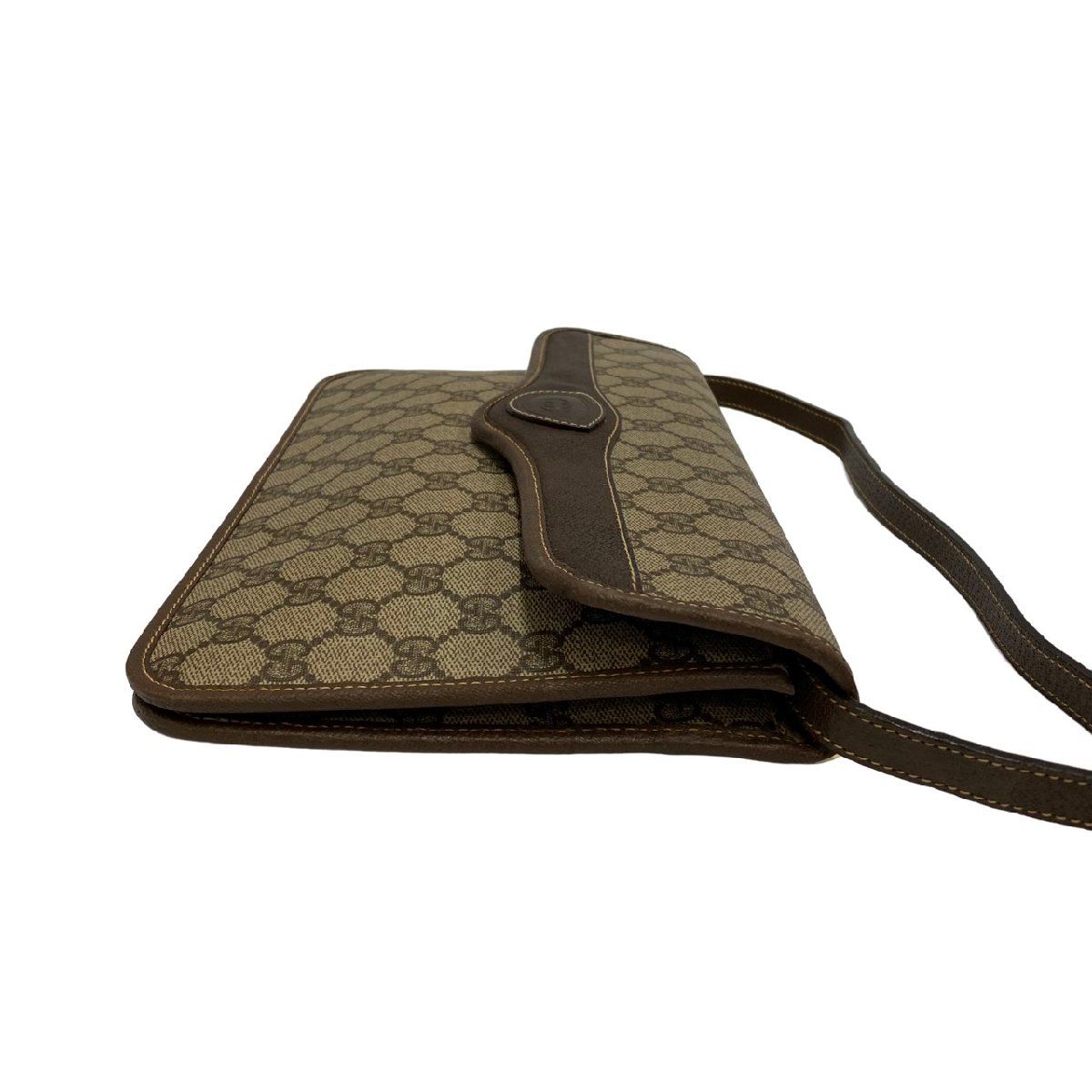 極 美品 GUCCI グッチ ヴィンテージ オールドグッチ GG ロゴ レザー 本 