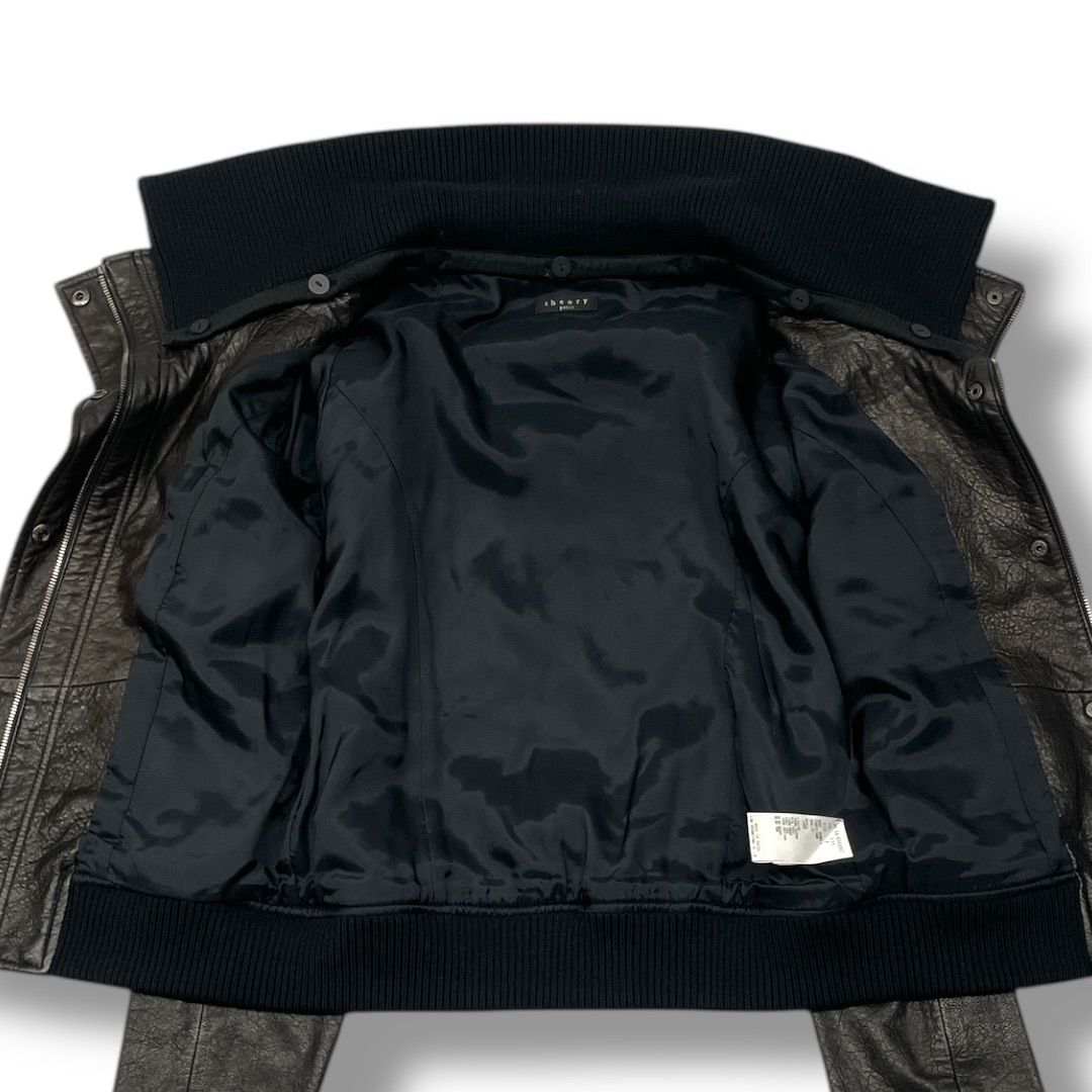 theory petit セオリープチ ラムレザージャケット ライダース theory petit セオリープチ ラムレザージャケット ライダース