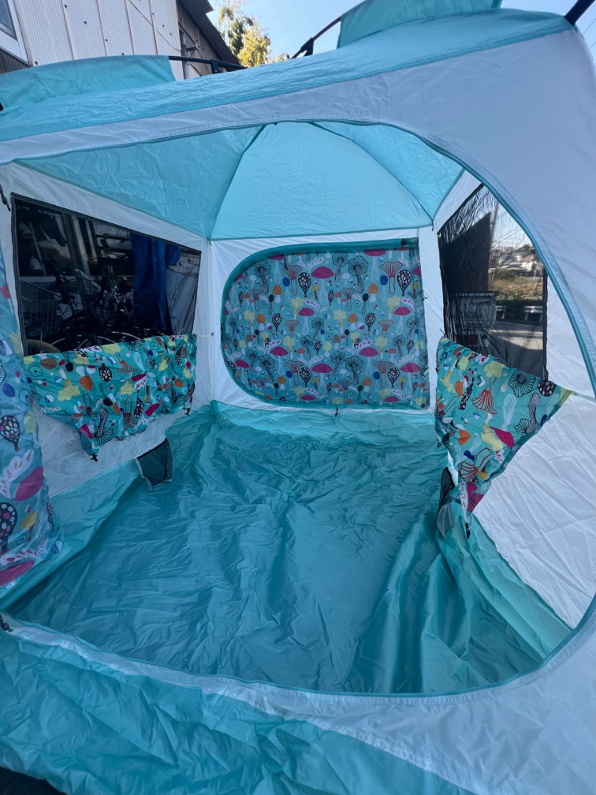 アウトドア ABCCAMPING ワンタッチテント4人用 自立式 未使用