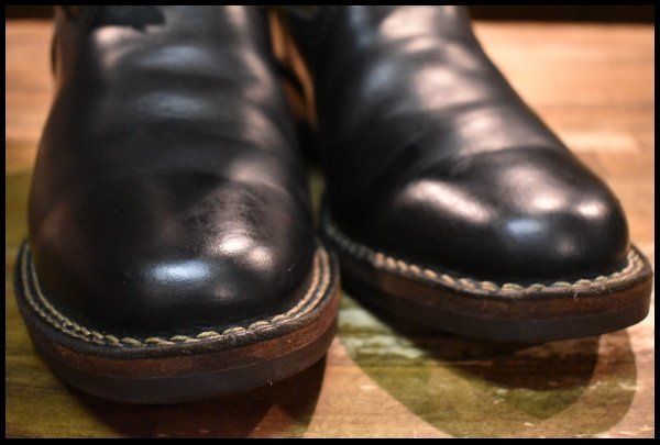  9.5 E 15年 WESCO ウエスコ ナローボス 7710 ホースハイド エンジニア ブラック×ブラウン ツートン ブーツ BOSS FJ 174 エンジニアブーツ ブーツ 革靴
