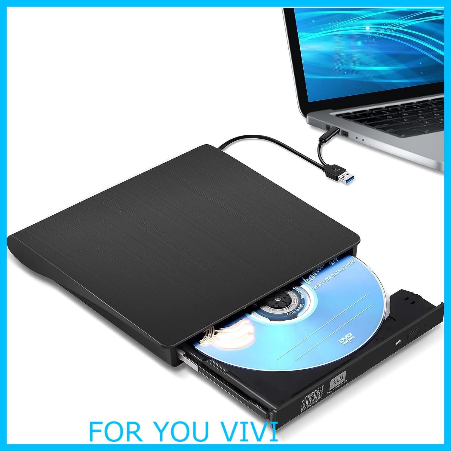 DVDドライブ 外付け USB3.0  Type-C CD DVDプレイヤー DVD CD 読み込み・書き込み ポータブル DVD±RW CD-RW対応 ラップトップPC Apple Mac MacBook Air Pro Win