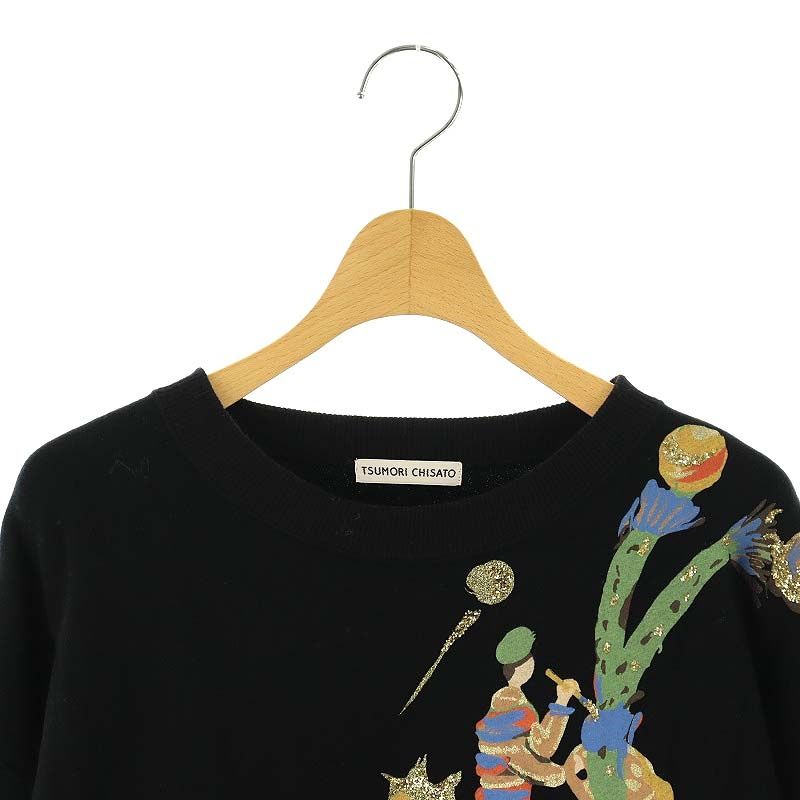 tsumori chisato プリント スウェット トレーナー トップス