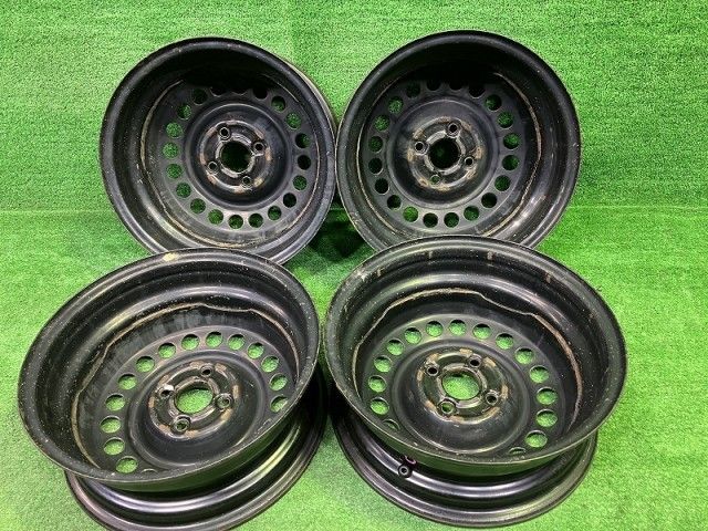 ホンダ HONDA 純正 フィット GE7 ホイール スチール クロ 15インチ 5.5J 4穴 4本 100