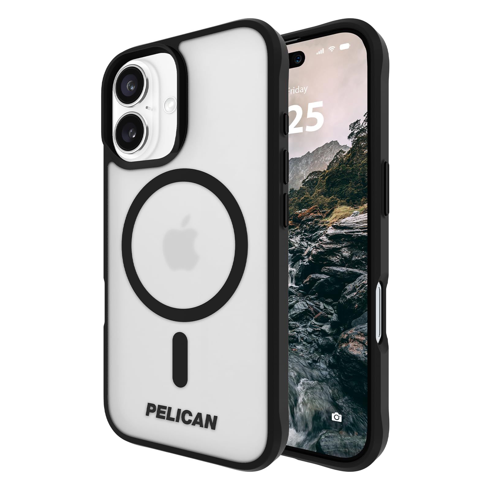 Pelican Ranger iPhone 16 ケース MagSafe対応 頑丈な磁気スマホケース 12フィートのミリタリーグレードの落下保護 - iPhone 16用高耐久携帯電話カバー - つや消しクリア つや消しクリア