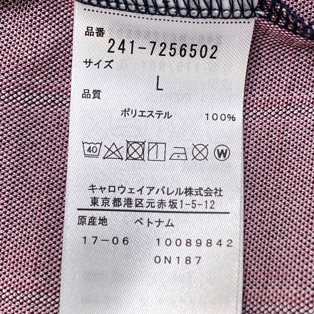 サイズ：L CALLAWAY キャロウェイ 2024年モデル 長袖シャツ ストライプ柄 ネイビー系 [240101424946] ゴルフウェア レディース ストスト サイズ：L CALLAWAY キャロウェイ 長袖ポロシャツ ストライプ