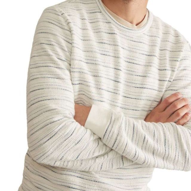 【送料無料】 マリーン レイヤー メンズ パーカー・スウェット アウター Textured Stripe Beach Crewneck - Men's Baja Stripe