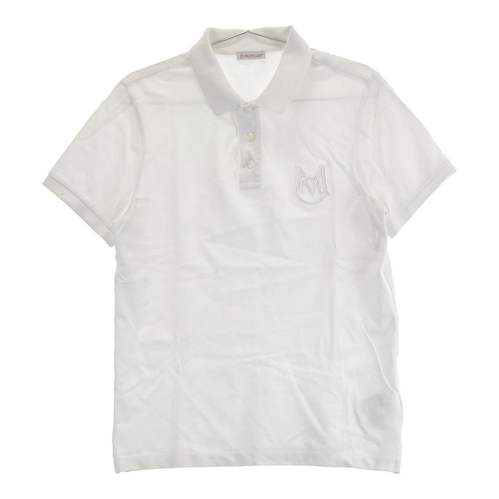 MONCLER モンクレール G10918A72900 半袖ポロシャツ ホワイト系 S 240101414681 メンズ