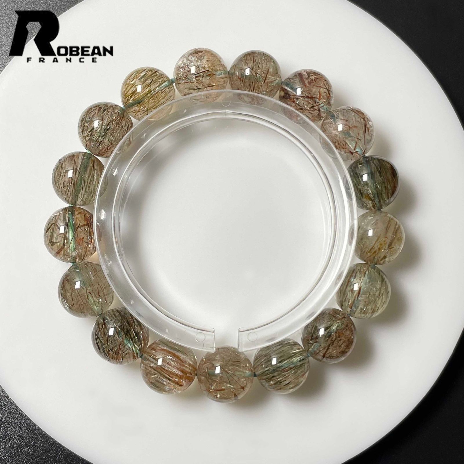 高級 EU製 定価8万円☆ROBEAN・グリーントルマリンルチルクォーツ