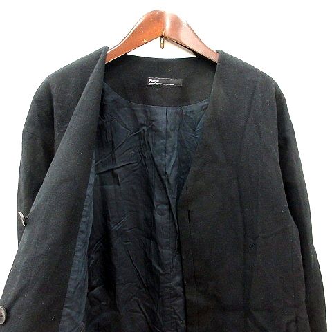 めぐplage organic wool ジャケット　ブラック　36サイズ plage organic wool ジャケットブラック36サイズ