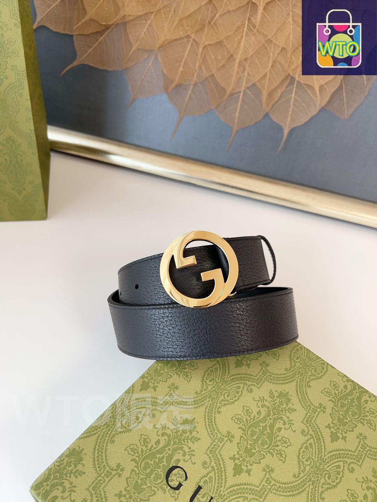 GUCCI グッチ ダブルG ワイドベルト 今日特価】Gucci グッチ ダブル G レトロ回転バックル ベルト-1