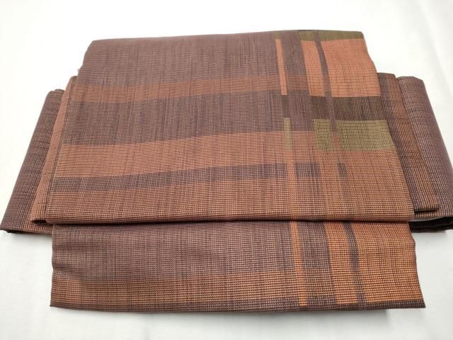 平和屋着物●つけ帯　格子柄　正絹　逸品　CABA5012hy 平和屋着物○ワンタッチつけ帯 格子柄 金糸 正絹 逸品 CAAX1550hy