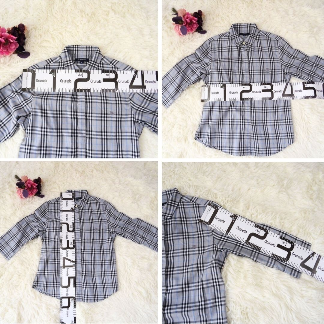 BURBERRY】バーバリー『チェック 長袖シャツ sizeUK8』4072679