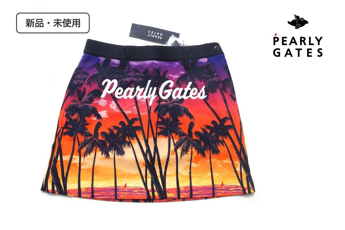 ｜ ｜パーリーゲイツ｜pearly gates｜サンセットゴルフプリント スカート｜055-1234612｜レディースゴルフウェア｜1