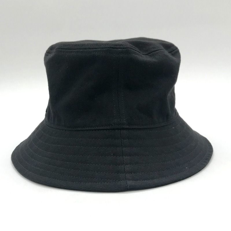 ラフシモンズ ブラック バケットハット RAF SIMONS バケットハット 美品 2023SS バケハ 帽子 ロゴ UV対策