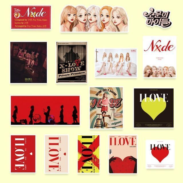 G)I-DLE I LOVE ステッカー防水シール 102枚 ジー・アイドゥル