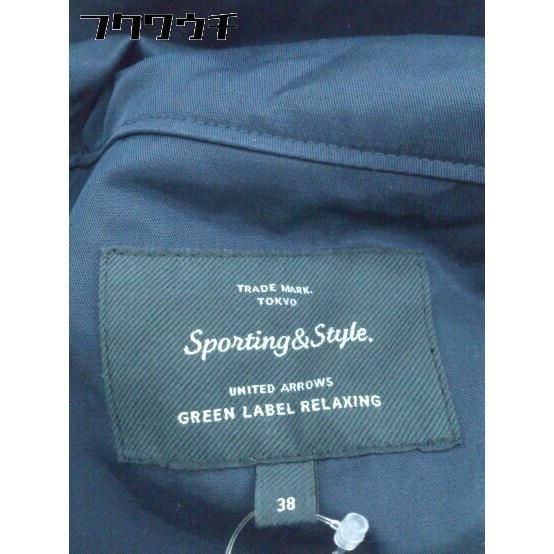 ◇ green label relaxing UNITED ARROWS ジップアップ ジャケット ブルゾン サイズ38 ネイビー レディース 【1103290014111】