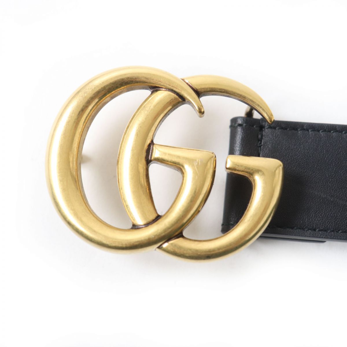 美品☆GUCCI グッチ 414516 ゴールドバックル GGマーモント レザー