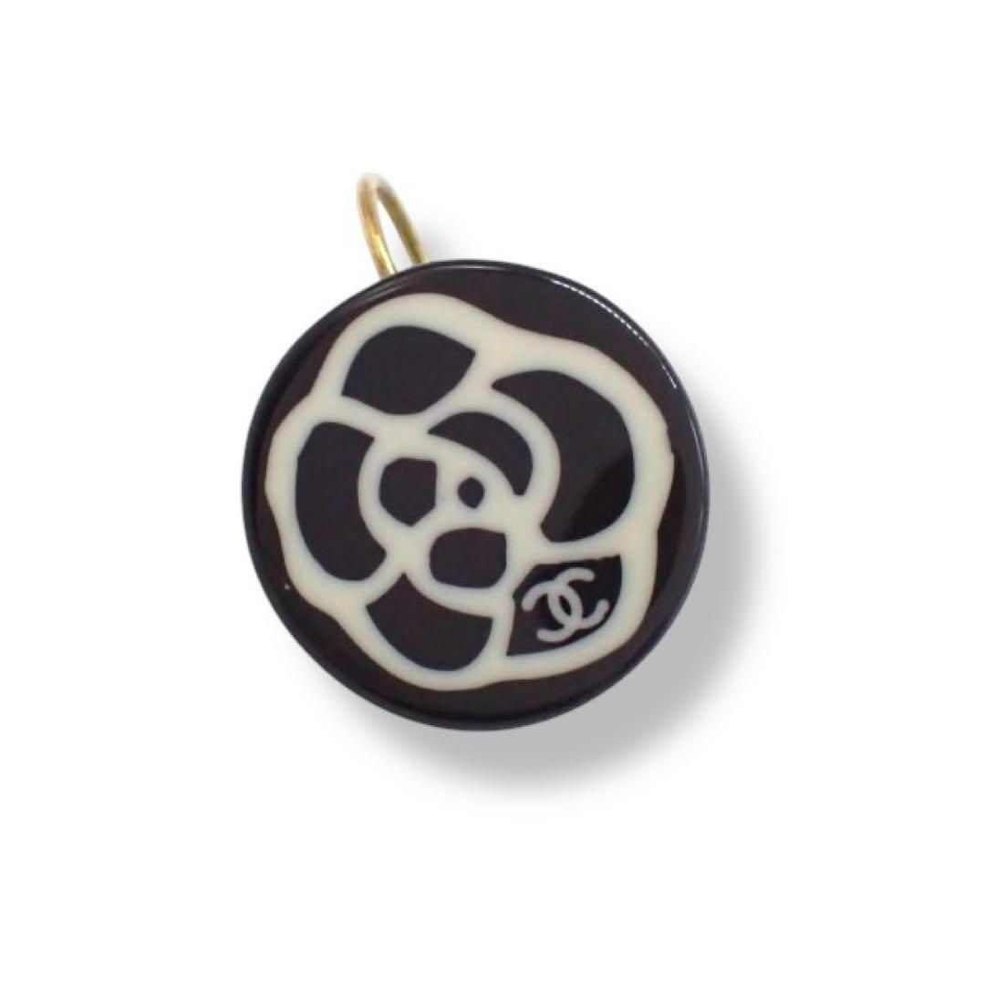 シャネル ココマーク カメリア 03P ピアス ブラック ホワイト 3850