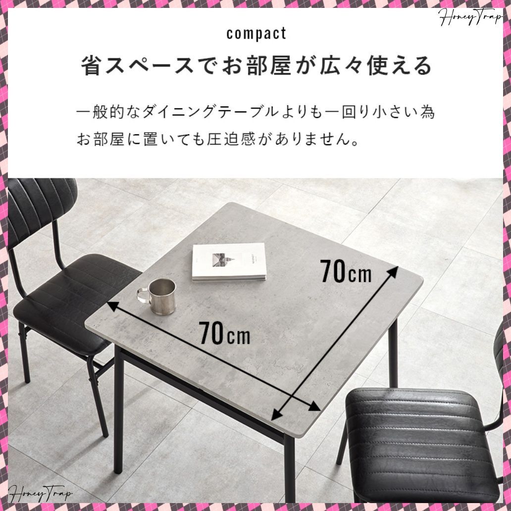 省スペース✨収納付き折りたたみダイニングテーブル 北欧風❤️大理石