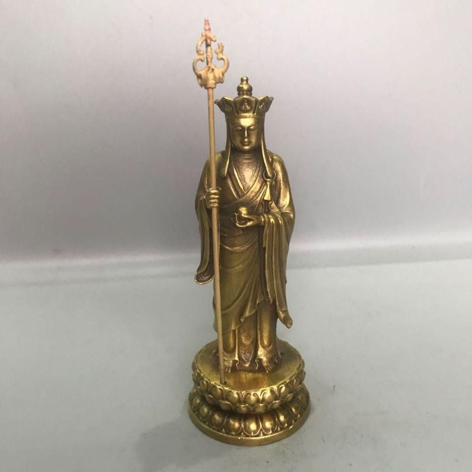 九華山地蔵王仏像  銅製 装飾品 工芸品 美術品 置物 九華山地蔵王仏像 銅製 装飾品 工芸品 美術品 置物 - メルカリ