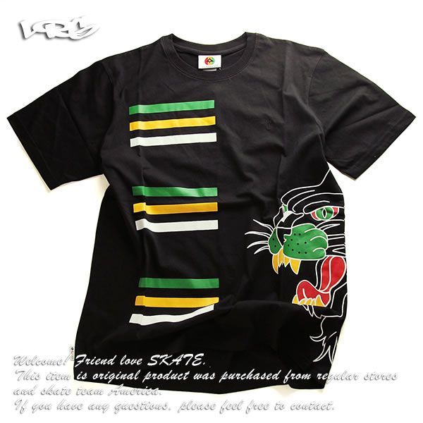 LRG (エルアールジー) Tシャツ Lion Rock T-Shirt Black/Rasta ラスタ レゲエ