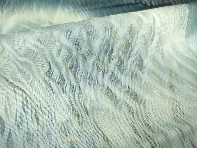 平和屋着物▽訪問着 無双 紗袷 紋紗×絽 杜若 金彩 正絹 逸品