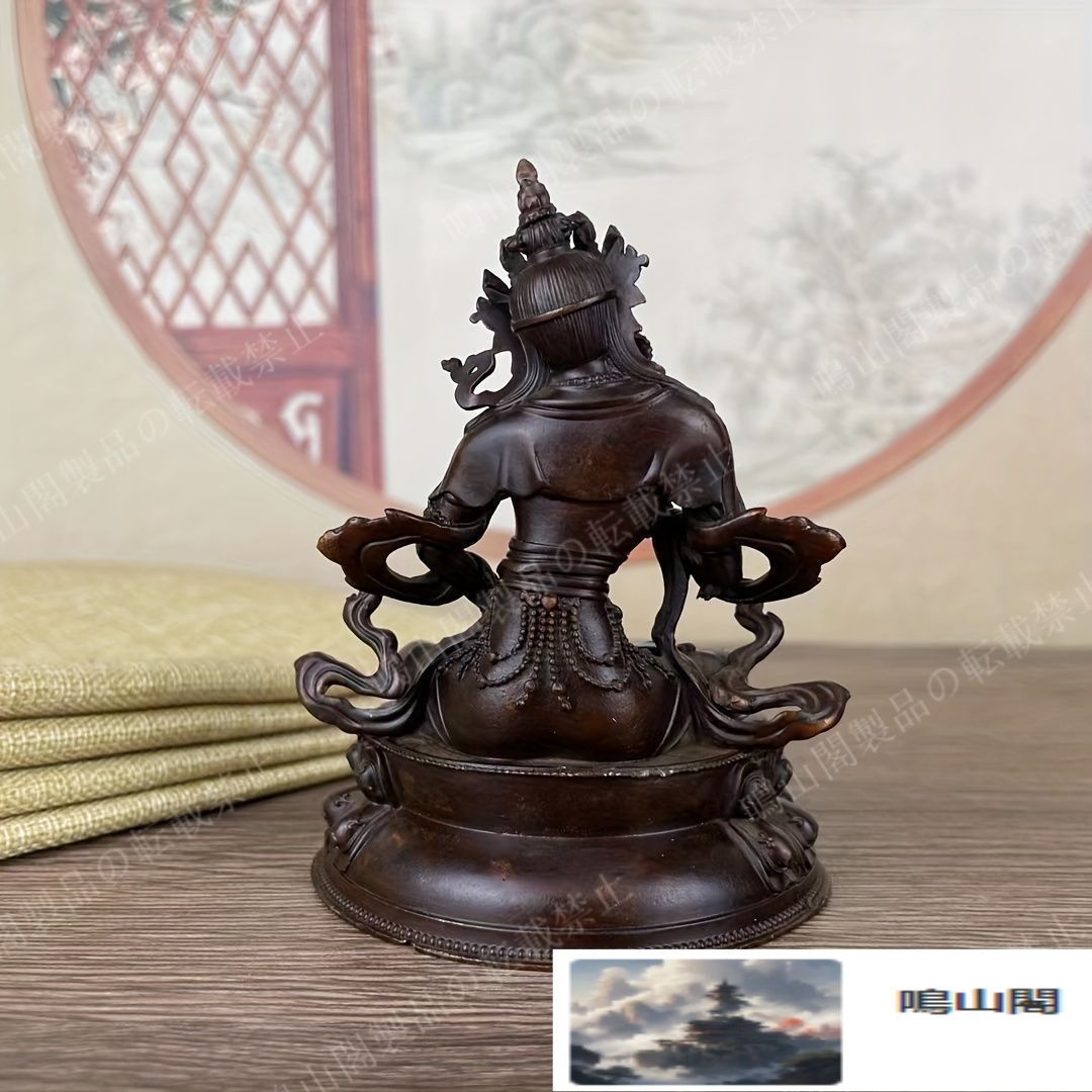 金運！心願成就！厄払い！チベット製　祈祷済み　魂入り緑ダーラ菩薩　黄銅製 金運！心願成就！厄払い！チベット製 祈祷済み 魂入り緑ダーラ菩薩 黄