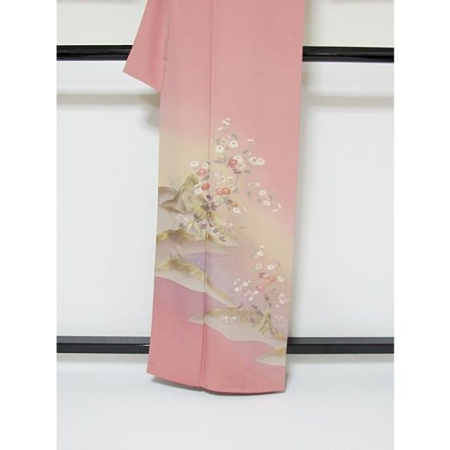 附下げ 袷 風景絵図に枝菊 161cm前後ベスト 美品 お薦めです - メルカリ