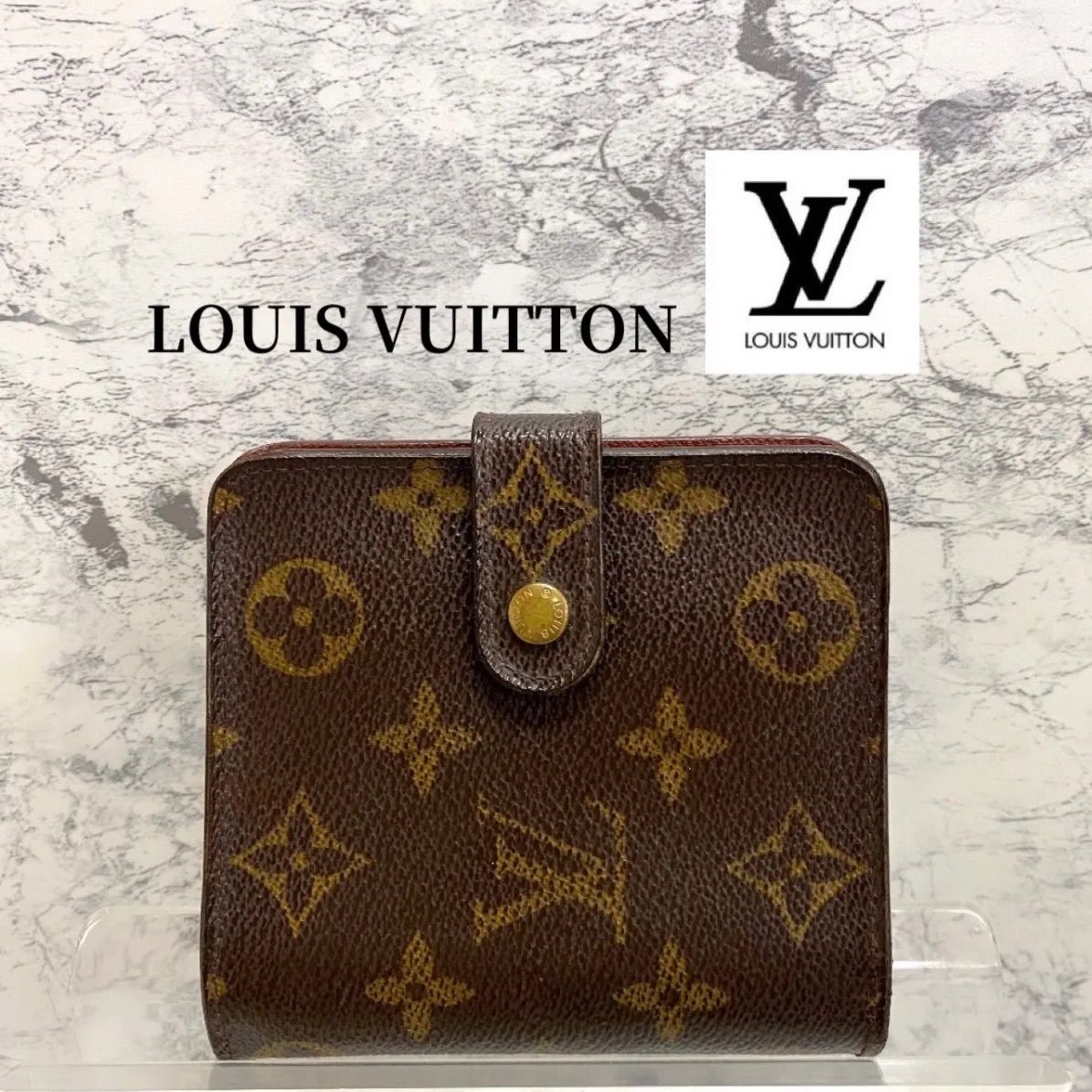 お値下げLOUIS VUITTONモノグラムコンパクトジップ2つ折り財布