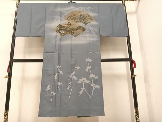 平和屋着物○男性 紬 アンサンブル 長襦袢(無双仕立て)セット 黒鳶色