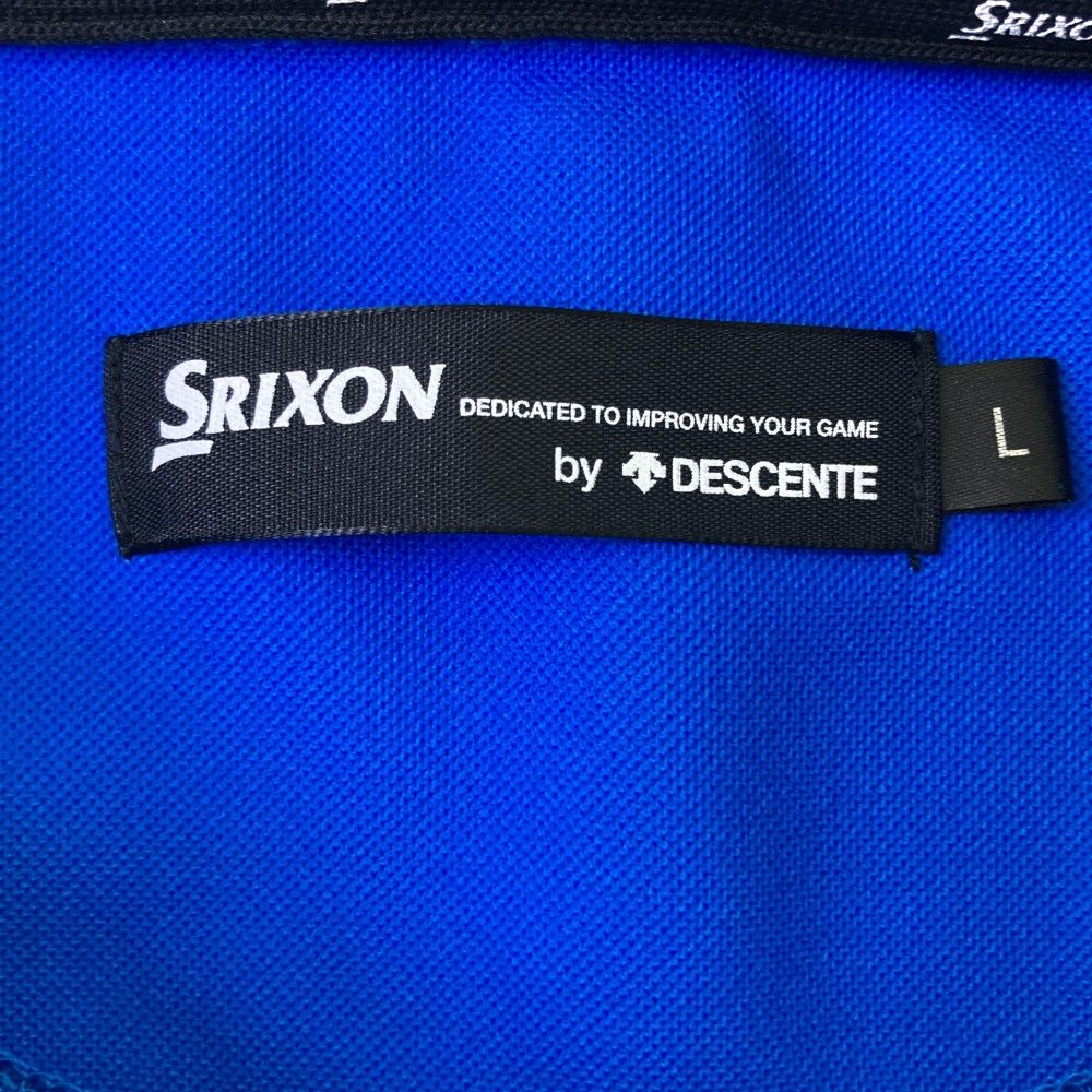 新品未使用　スリクソン　ポロシャツ　L ほぼ新品 デサント製 スリクソン Srixon ストライプポロシャツ L