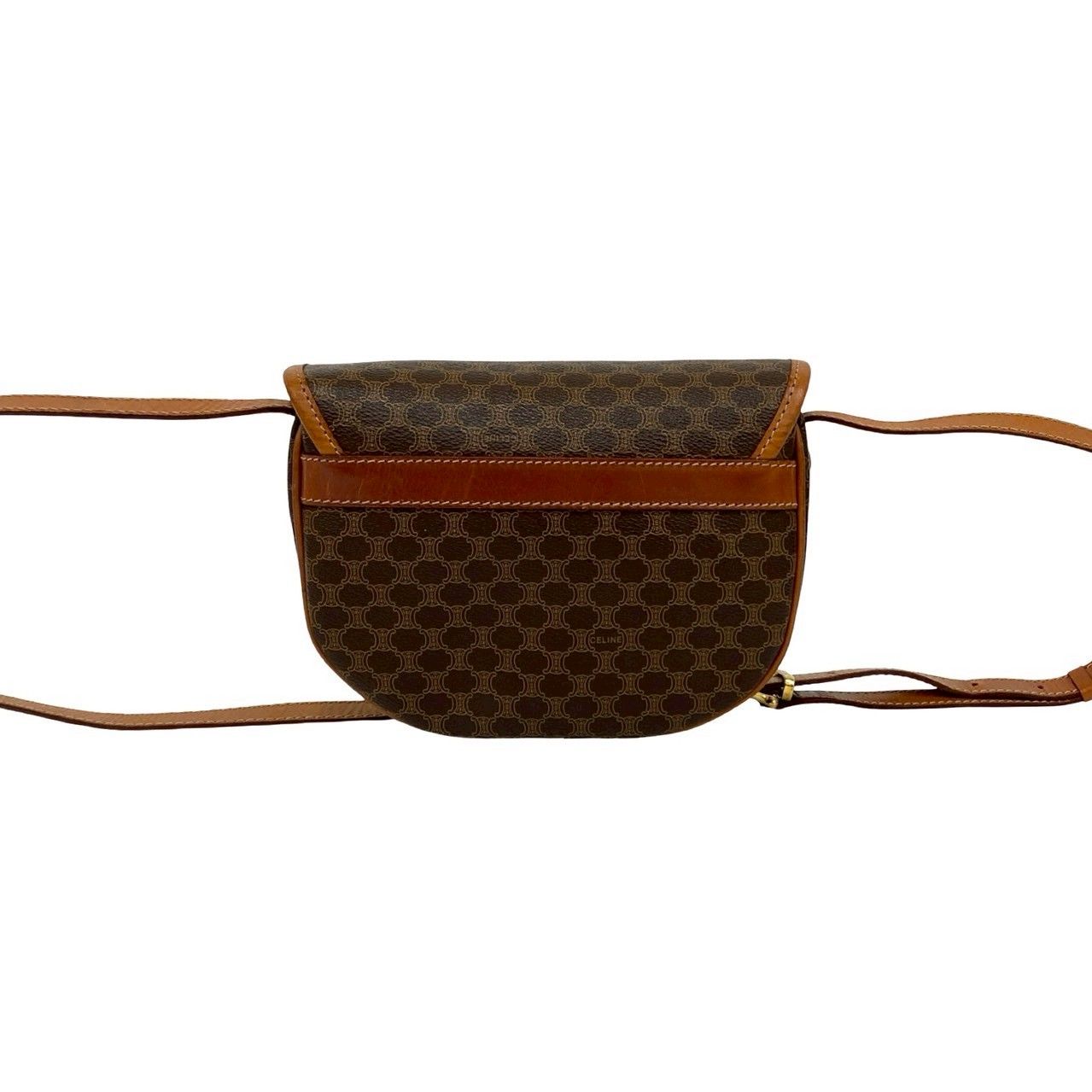 極 美品 CELINE セリーヌ ヴィンテージ サークル ロゴ 金具 マカダム