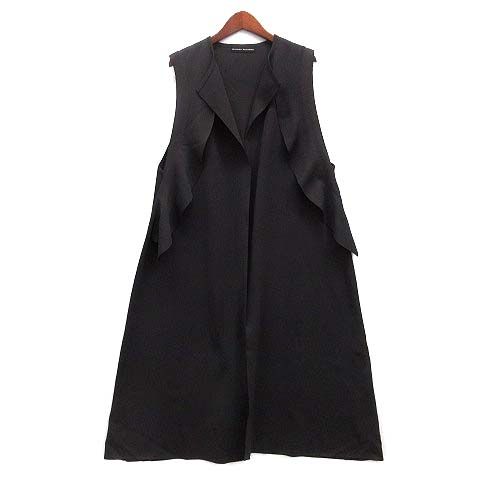 新品⭐︎ No18｜カシュクールロングジレ　hughug オハコ ヒロココシノ HIROKO KOSHINO フリル ニット ロング ジレ