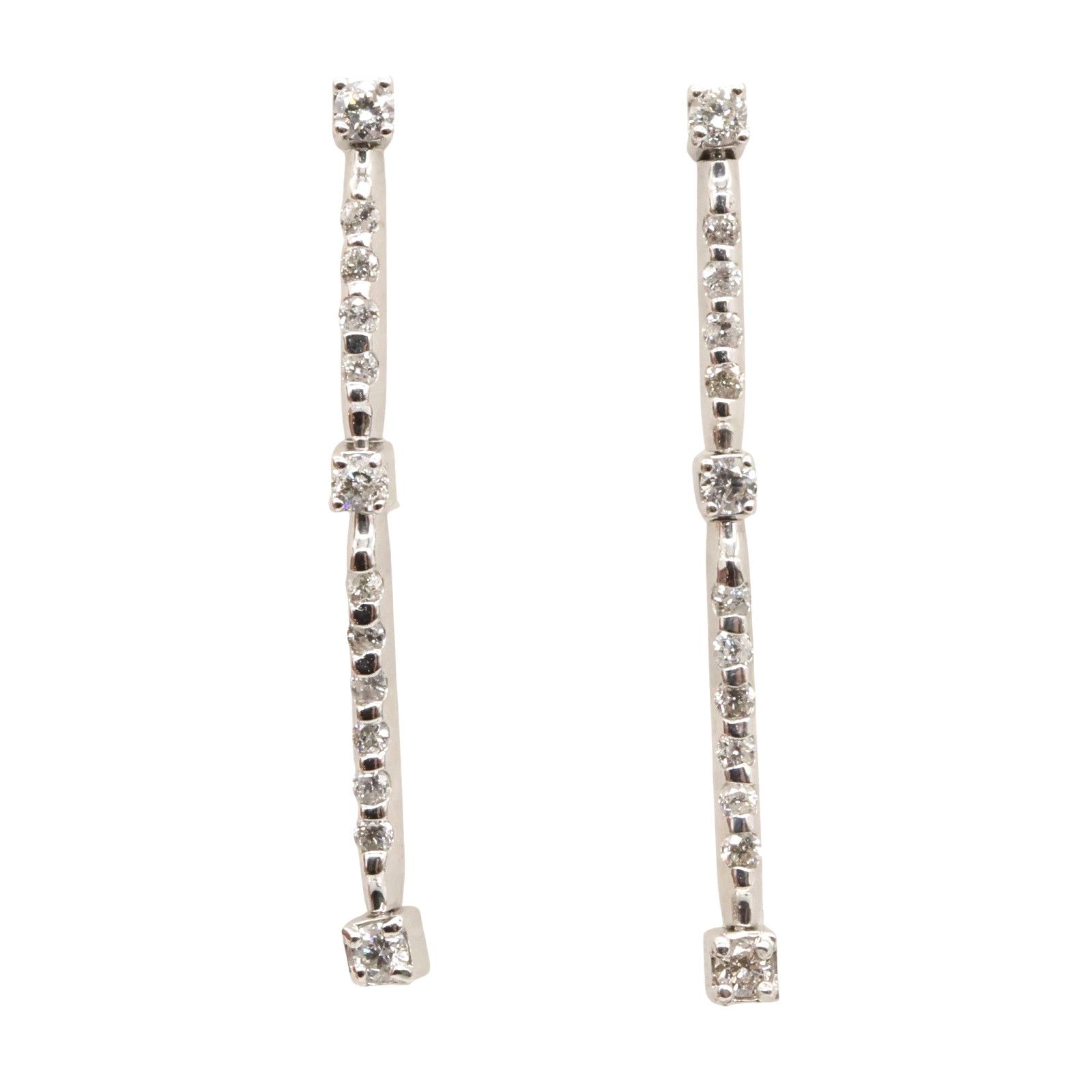 美品！ K18WG ダイヤモンド ピアス ★クリーニング済 ★ メルカリ便 K18WG ダイヤモンド ピアス 0.28ct - メルカリ