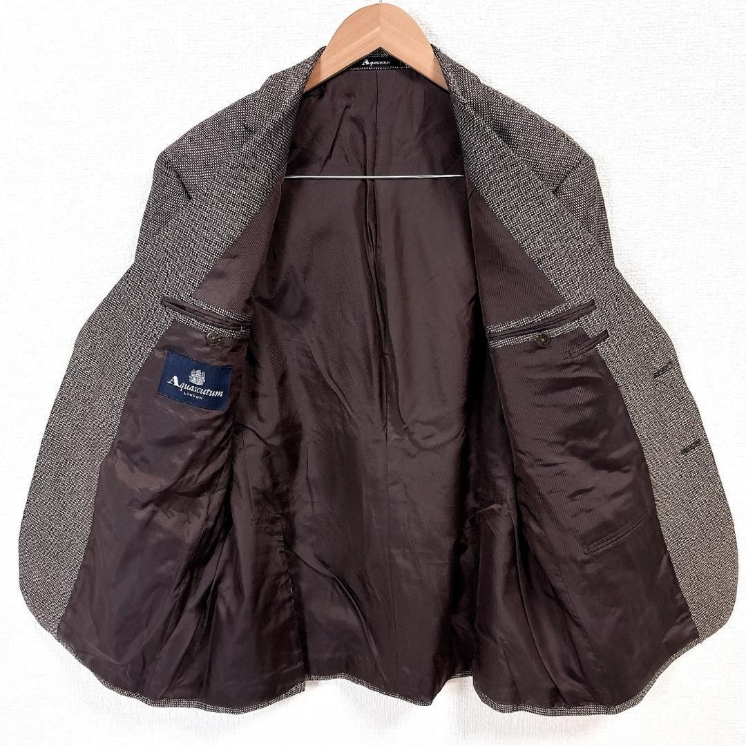 Aquascutum テーラードジャケット 毛 絹 100BB5 グレー KANDAIZUMI_COM