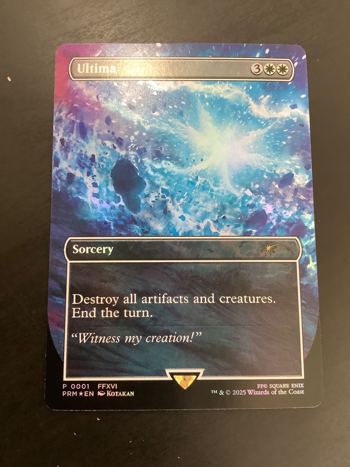 MTG FF ボーダーレスFoil 古代魔法「アルテマ」　ショーダウンプロモ MTG FF ボーダーレスFoil 古代魔法「アルテマ」 ショーダウン