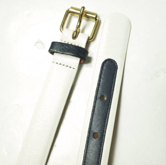 【未使用】メゾンボワネ　レザーベルト　ナロー　細目　ブラック　ゴールド MAISON BOINET メゾンボワネ フランス製 20mm レザーナロー