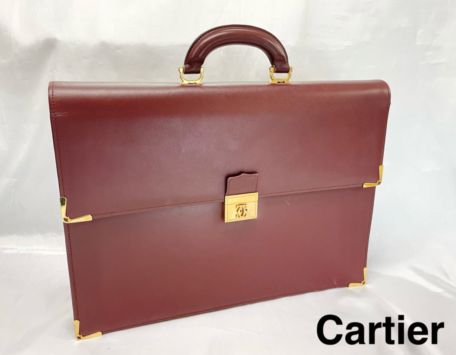 Cartier】カルティエ マストライン ブリーフケース イタリア製 - メルカリ
