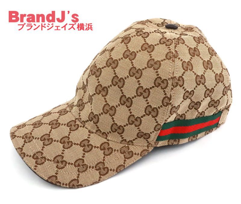 未使用 グッチ GUCCI オリジナルGGキャンバス ベースボール キャップ L